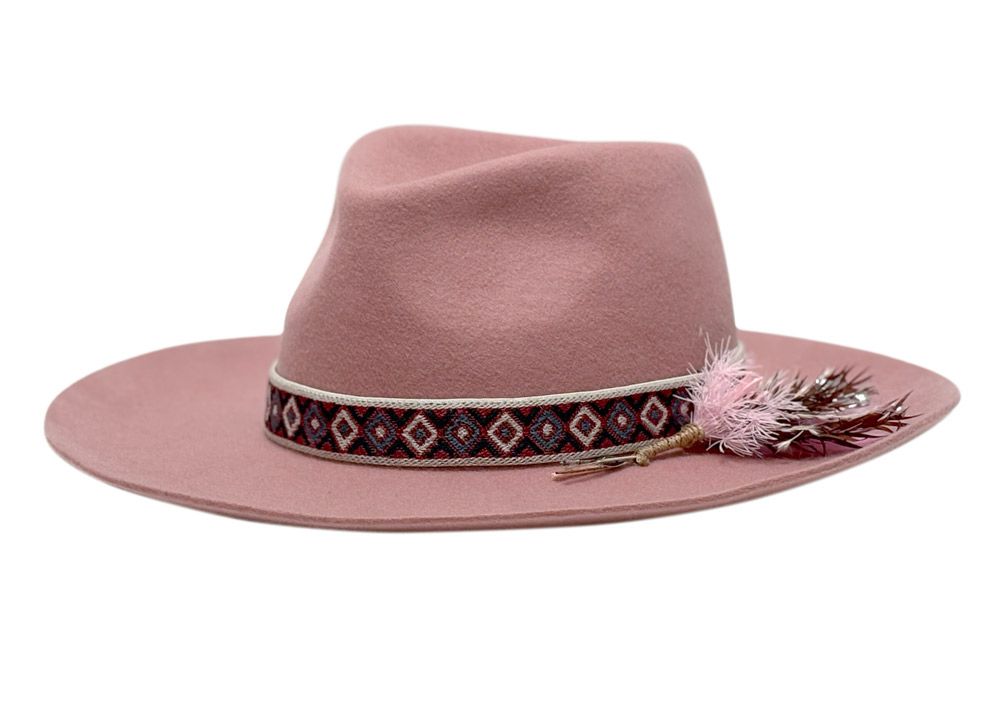 Pink Mirage Felt Fedora
