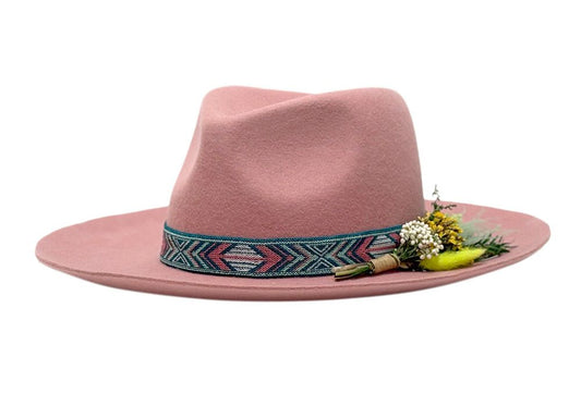 Pink Prairie Felt Fedora