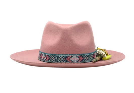 Pink Prairie Felt Fedora