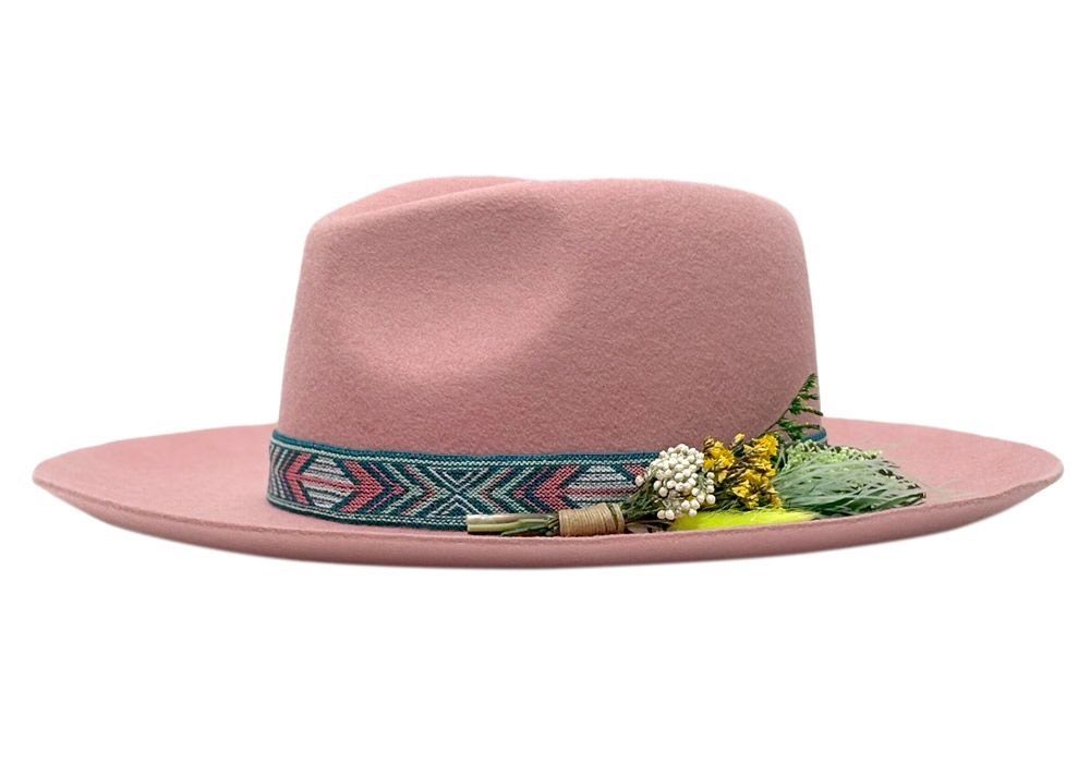 Pink Prairie Felt Fedora